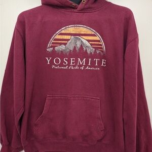 Yosemite National Park Maroon Hoodie